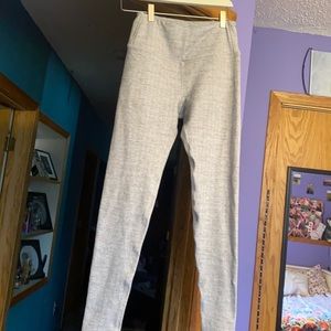 Fleece lined grey leggings
